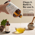 SPORTYOUTH Castor Oil Organic, Cold Pressed, Hexane Free, USDA Certified 100% Pure Glass Bottle 16oz Non-GMO Unrefined Carrier Oil for Hair Growth, Face, Castor Oil Pack, Eyelashes, Brows, Skin