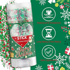 Christmas Body Glitter Stick, Waterproof Halloween Face Glitter Gel, Chunky Glitter Face Paint, Green Red White Sequin Hair Glitter Makeup for Women and Kid (Green Red White)