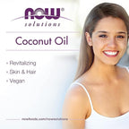 NOW Foods Solutions, Liquid Coconut Oil, Light and Nourishing, Promotes Healthy-Looking Skin and Hair, 4-Ounce