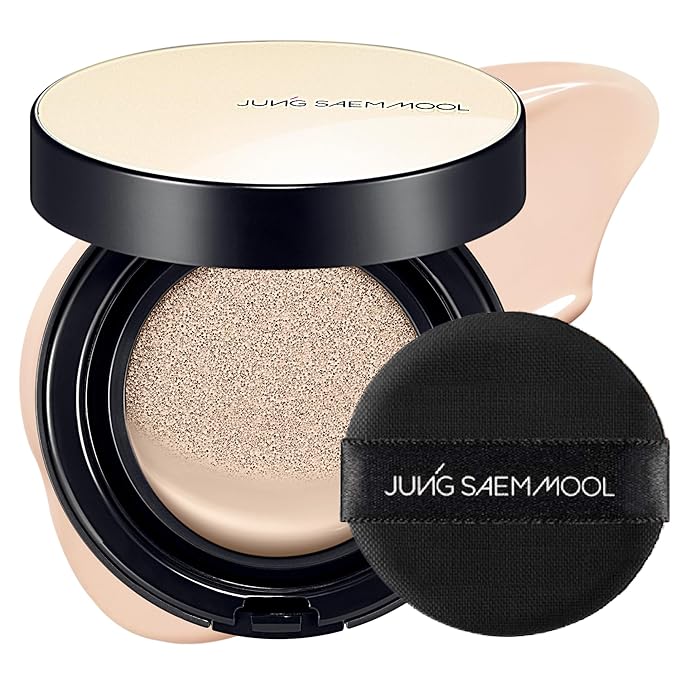 JUNG SAEM MOOL Essential Skin Nuder Cushion 17C Fair Pink 0.49 Fl Oz, No Refill, Natural Radiant Finish Cushion Foundation, Lightweight Hydrating Formula, Korean Foundation Makeup