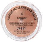 Copper Light Bronze Pink Mocha Brown Vegan Loose Eyeshadow Powder Pigment, Single Glitter Mineral Dust Jar Pot, Talc & Paraben Free, No Animal Testing & Cruelty Free