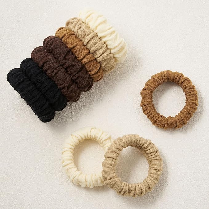 10 Pcs No Damage Hair Ties Thick Hair Elastic Rubber Bands Hair Accessories Scrunchies Seamless for Women
