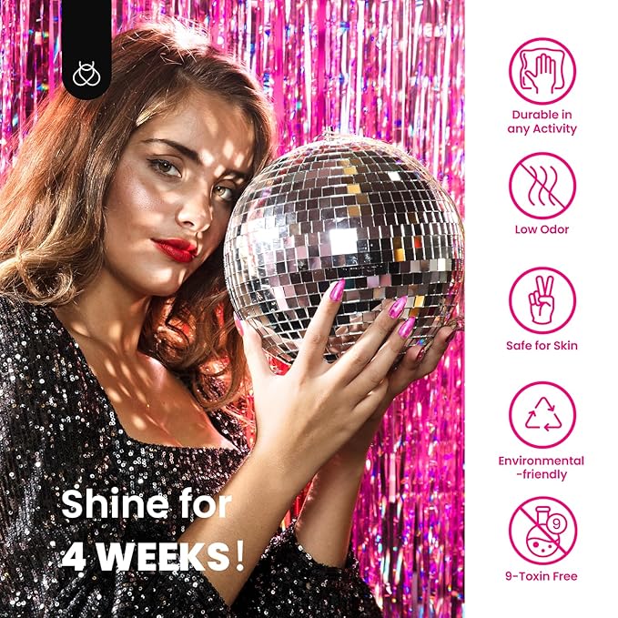 Beetles Gel Nail Polish Set, 6 Colors Silver Cat Eye Gel Polish Sheer Jelly Red Pink Yellow Green Black Neon Gel Translucent Glitter Effect with Magnet Soak Off UV Manicure Gifts for Women