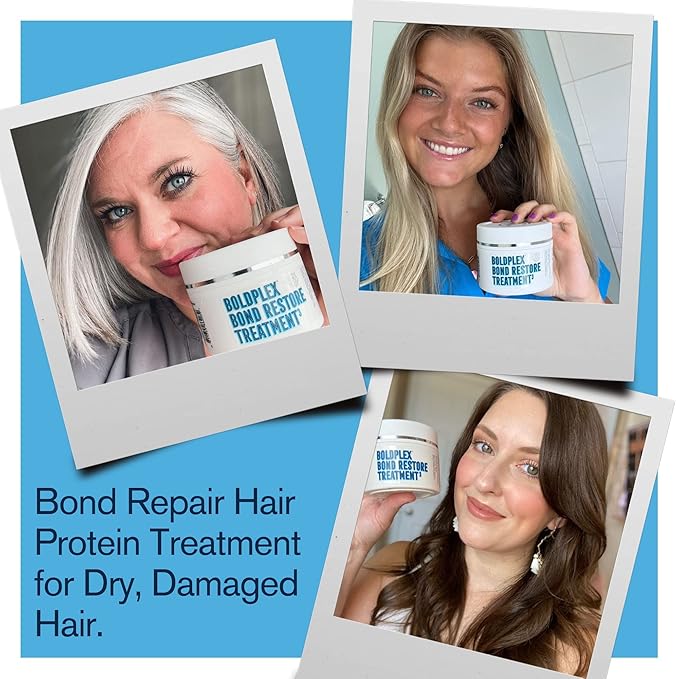 BOLD UNIQ Purple Hair Mask For Blonde, Platinum, Bleached, Silver, Gray, Ash & Brassy Hair & BoldPlex 3 Bond Restore Treatment - Remove Yellow Tones & Condition Dry, Damaged Hair, Cruelty Free & Vegan