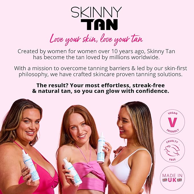 Skinny Tan Coconut Water Tanning Mist - Refreshing, Non-Sticky, and Fast Absorbing Formula - Formulated with Ultra-Hydrating Coconut Water - Delicious Tropical and Vanilla Scent - Medium - 5 oz