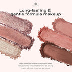 Color Nymph 6 Colors Eyeshadow Makeup Palette, Shimmer & Matte Long-Lasting Make up Kit, 6-in-1 Multi-Colored Travel Size Eye Shadow Palette | Includes Brush & Mirror | Stacked Makeup Design (Neutral)