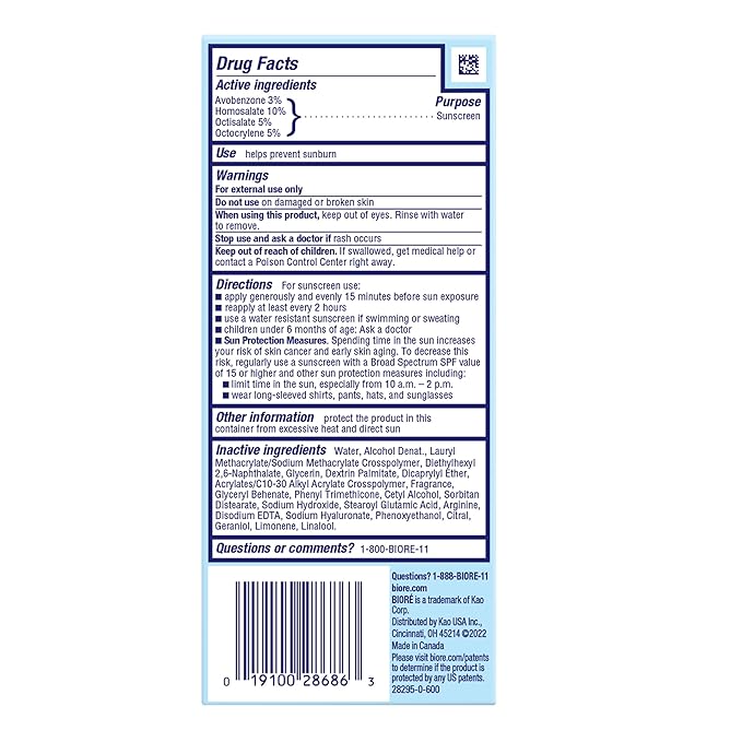 Biore UV Aqua Rich Daily Hydrating Facial Moisturizer with SPF 50 | Oil Free Sunscreen for Sensitive Skin with Hyaluronic Acid, Non-Comedogenic, Dermatologist Tested, 1.7 Oz/3 Pack