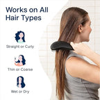 Crave Naturals Biggie Glide Thru Hair Brush - Detangler Brush for Curly, Straight, Wet or Dry Hair - Gentle Detangling Brushes for Adults, Kids, Toddlers - Hair Accessories for Women, 8.4x3.4 - Black