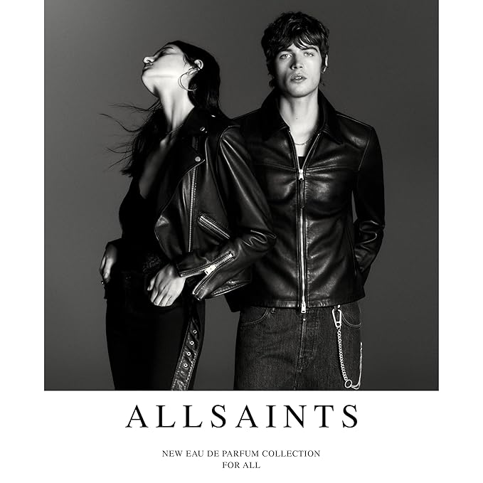 AllSaints Shoreditch Leather Eau De Parfum - Chypre Leather Wood Fragrance - Unisex Perfume with Vetiver & Amber Fragrance - Essential Oil Scent for Sensual Evening Wear - 30mL/1 fl oz