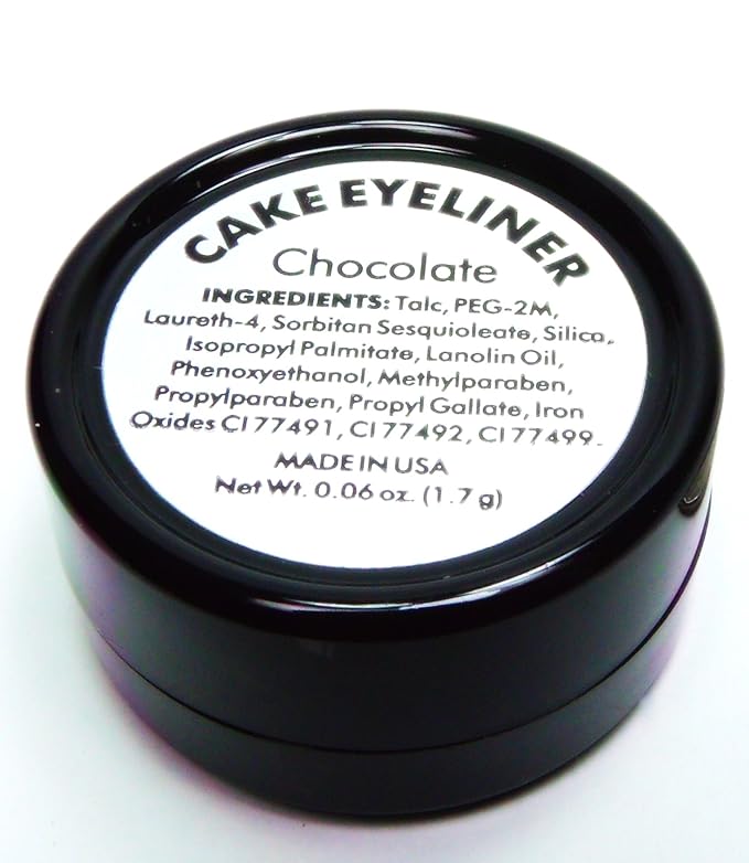 Matte Chocolate Truffle Brown Cake Eyeliner & Pressed Eyeshadow, Water Activated Powder; Gluten & Cruelty Free