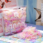 1000PCS Hair Rubber Bands(pink)