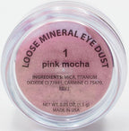 Pink Mocha Loose Eyeshadow Powder Pigment, Single Glitter Mineral Dust Jar Pot, Talc & Paraben Free, No Animal Testing & Cruelty Free