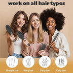 3-Pack Wig Styling Comb Set, Loop Wig Brush + Wide Tooth Comb + Edge Comb, For Human Hair Wigs, Synthetic Wigs & Extensions