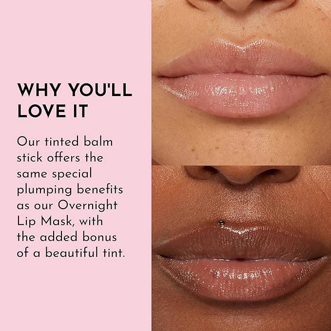 LAWLESS Women's Forget the Filler Lip Plumping Line Smoothing Tinted Balm, Pink Marshmallow, 0.09 Ounce