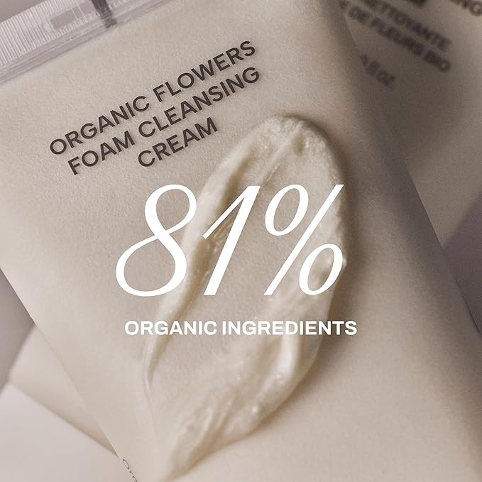 Whamisa Organic Flowers Foam Cleansing Cream, Foaming Face Wash, Postbiotic-Rich Formula for Gentle Wash, Rich Bubble Pore Care, Fermented Complex, 3 Day Aging, Hydrating, Korean Skin Care (150ml)