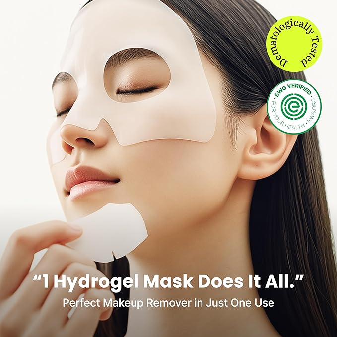 PO:DL All-In-One Hyaluronic Hydrogel Mask(4ea) | Collagen Face Mask for Glass Glow Skin | Deep Hydration & Radiance Boosting | Improves Skin Elasticity & Firmness | Korean Face Mask Skincare
