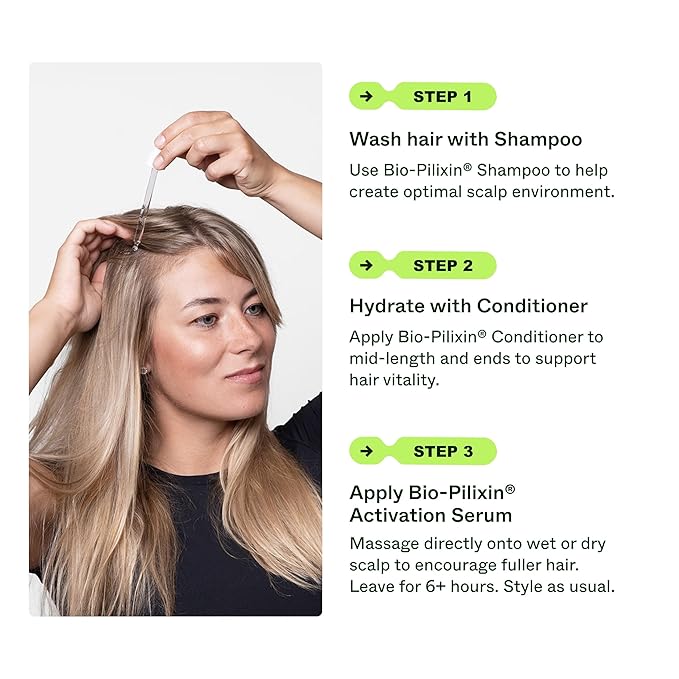 Scandinavian Biolabs Bio-Pilixin® Routine For Women | Helps with Hair Shedding, Nurtures Hair Follicles, Enhances Hair Strength, Repairs Damaged Hair, Clinically Tested, Dermatologically Approved