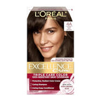 L'Oreal Paris Excellence Crème Permanent Hair Dye, Triple Care Hair Color with Pro-Keratine Complex for 100% Gray Hair Coverage, 4A Dark Ash Brown, 1 Kit