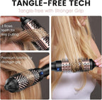 zavarea Thermal Brush, 1.5 Inch Heated Round Curling Brush, 800M Negative Ions Ceramic Stylers for Less Frizz, 4 Temp Set, Dual Voltage for Travel, Easy Use Boosts Shine