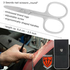 3 Swords Germany - brand quality STAINLESS STEEL INOX CURVED NAIL SCISSORS (1 PIECE) with round tips for DIABETICS - manicure pedicure - nail care by 3 Swords - Made in Germany
