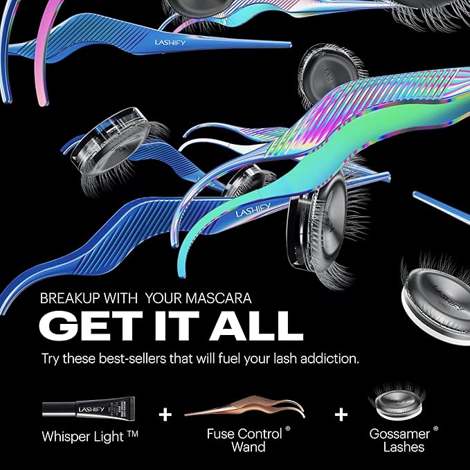 Lashify I-LineLong Pre-Mapped Gossamer, Easy DIY False Lashes to Create an Angled Look and Eyeliner Effect