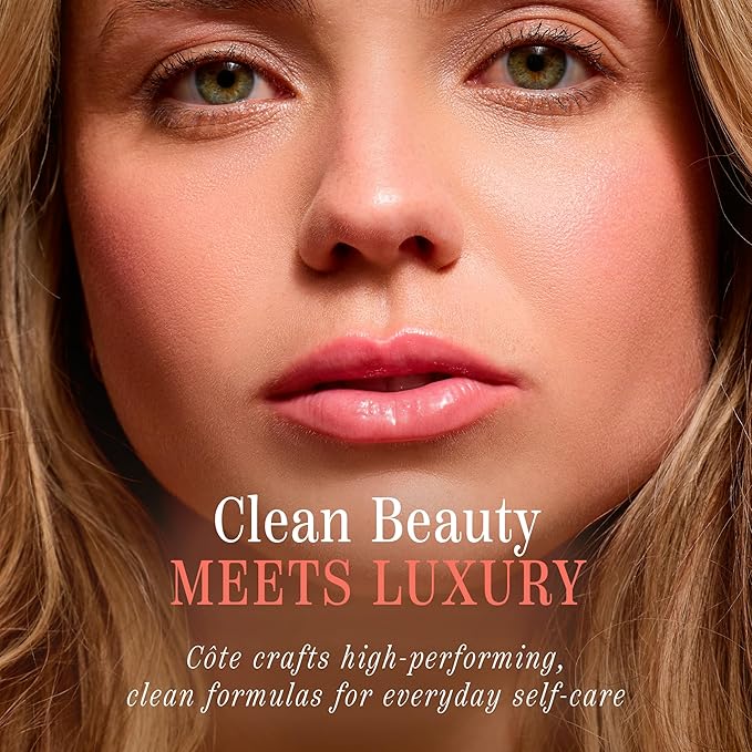 Cote Beauty's Peptide Lip Shine in Branson, Ultra Hydrating & Long-Lasting Coral Plumping Lip Gloss for Women with Hyaluronic Acid, Shea Butter & Jojoba Oil, Vegan & Cruelty-Free, 0.12 Fl Oz