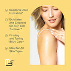 Anti-Cellulite Body Scrub for Skin Tightening, Firming, Moisturizing & Smoothing, Exfoliating Formula for Legs & Glutes with Stem Cells, Collagen, Coconut & Jojoba Oil, 16 OZ, by M3 Naturals