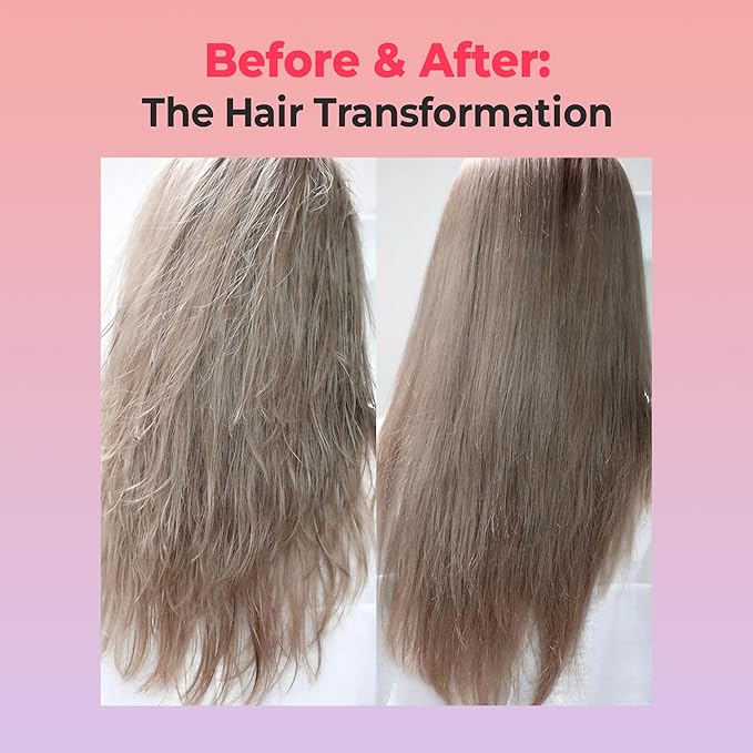 KUNDAL Holiyday Silky Glow Edition - Protein Bonding Shampoo 500ml + Treatment 250ml + Hair Scrunchie [Violet Muguet] - Korean Hair Care, Damage Repair, Heat Protection, Stocking Stuffers