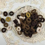 500 PCS Multicolor Cotton Hair Ties, Small Seamless Kids Hair Ties – Soft No-Crease Baby Hair Elastics for Girls, Kids & Toddlers, Gentle Ponytail Holders for Thin & Thick Hair. (BROWN)