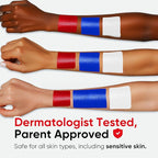 Blue Squid PRO Red White Blue Face Paint Stick - Waterproof Body Paint For Adults & Kids Eye Black Baseball, Eyeblack Softball - Hypoallergenic Twist-Up Non-Toxic Makeup Stick - Cosplay, Sports & SFX