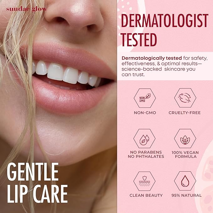 Lip Mask with Watermelon – Overnight Lip Repair, Intense Hydration & Smoothing – Dermatologist Tested, Korean Skin Care – 95% Natural, Clean Beauty, Cruelty-Free – 1 Pack