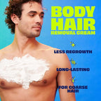 Nair Men Hair Remover Body Cream, Quick and Easy Body Hair Removal Cream for Men, Aloe and Lanolin, Dermatologist Tested, 12 Oz