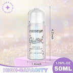 Roll-on Face Body Glitter Gel for Women and Kids, 50ml Large Capacity Holographic Chameleon Color Changing Glitter Gel Shimmer Makeup for Singer Concert Festival Rave Accessories, Mermaid