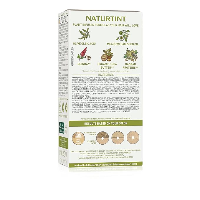 Naturtint 10N Light Dawn Blonde Permanent Hair Color (Pack of 6), Ammonia Free, Vegan, Cruelty Free, up to 100% Gray Coverage, Long Lasting Results (Packaging may vary)