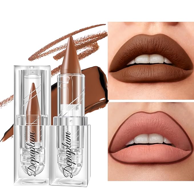 Nude Lipstick Gradient Matte Lipsticks Lip Liner Combo Set for Women Waterproof Long Lasting Lip Stick Pencil Cream Lip Liner and Lipstick Combo Makeup, E1