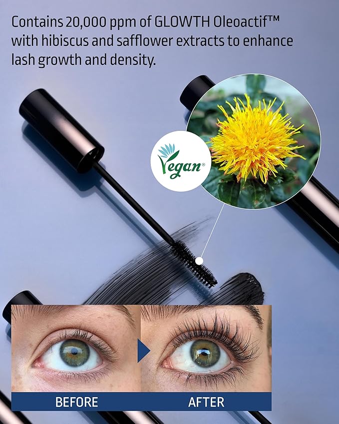 HEVVYMAKEUP Define Eyes Mascara Black Long & Lash - Lash Extension Lengthening, Defining - Feathery Soft, No Smudging, No Clumping - Korean Eye Makeup, 0.30 fl.oz.