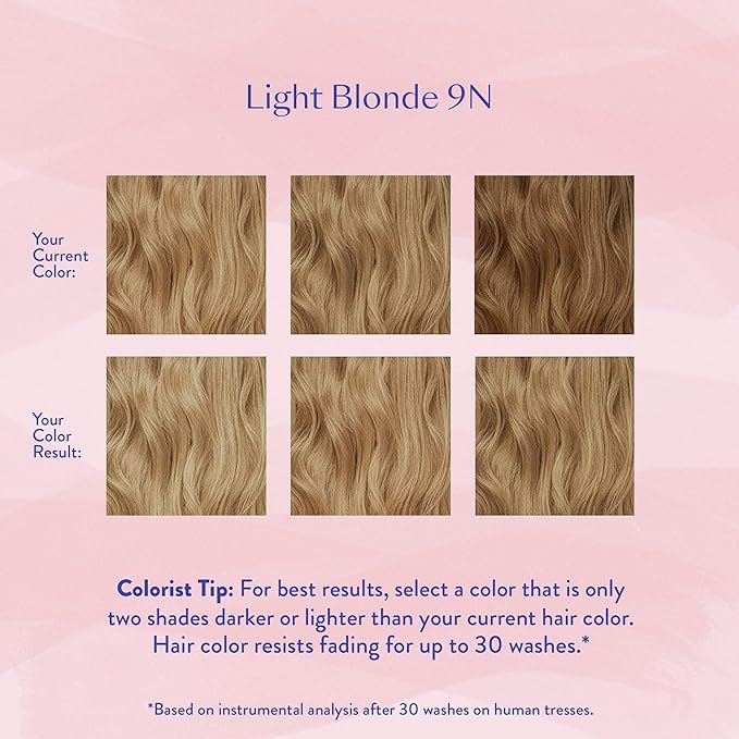 eSalon Permanent Hair Color & Hair Dye Complete Kit - Light Blonde - Personal Colorist Kit for Up To 100% Gray Coverage for All Hair Types - Professional-Grade Ammonia-Free Hair Dye