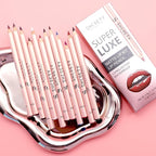 12 Colors Lip Liner Combo, Matte Nude Lipstick Long Lasting Waterproof Smooth Ultra Fine Texture High Pigmented Lip Plumping Brown Black Color Lip Pencil Makeup