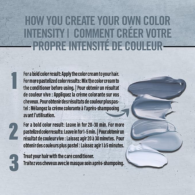 Got2b Color Remix, Customizable Semi-Permanent Hair Color, 100 Silver Era