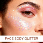 Christmas Body Glitter - Stocking Stuffers, Sequin Face Hair Makeup for Party Rave Festival, Christmas Gifts for Adults (Mermaid Glitter)