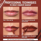 Oulac Matte Liquid Red Lipstick for Women, Orange Tone Red Long Lasting Lipstick, Waterproof Lip Stain, No Transfer, Creamy High Pigmented Formula with Vitamin E, Vegan & Cruelty-Free M21