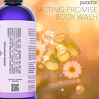 PURA D'OR 16 Oz Lasting Promise Body Wash – Calming Lavender Scent – Aloe Vera Based, Infused with Rosemary & Chamomile Oil – pH Balanced, Sulfate-Free, Hypoallergenic, Vegan – For Men & Women