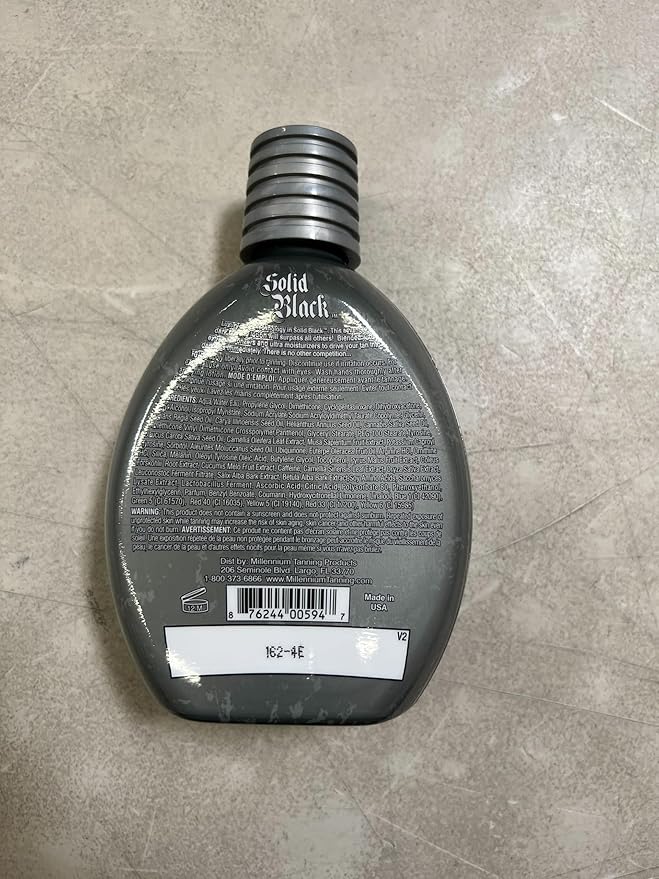 Millennium Tanning SOLID BLACK 100X Dark Tanning Lotion Indoor Outdoor Bronzer Tanning Bed Lotion 13.5 fl. oz. 2-PACK