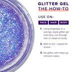 UNICORN SNOT Holographic Face Glitter & Body Glitter Gel | Holiday Glitter Makeup: Stocking Stuffers & Christmas Gift | Hair Glitter, Vegan & Cruelty-Free, 1.7 oz Purple Glitter (UV)