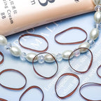 1000pcs Brown Mini Rubber Bands, Soft Small Hair Ties for Kids Toddlers Girls, Elastic Ponytail Accessories, No Damage Baby Hair Styling (Brown)