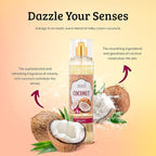Luxurious Coconut Body Mist Fine Fragrance, Women's Warm & Cozy Luxury Scented Gifts & Presents, 8oz Fine Mist Spray Bottle (Coconut)