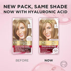 L'Oreal Paris Excellence Crème Permanent Hair Dye, Triple Care Hair Color with Pro-Keratine Complex for 100% Gray Hair Coverage, 8 Medium Blonde, 1 Kit