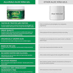 100% Pure & Organic Aloe Vera Gel, Clinically tested & Dermatologist approved, Hydrates & Heals Dry & Damaged Skin & Hair- 12 Oz