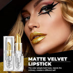 Halloween Gold Lipstick Shimmer Body Painting Stick for Women Waterproof Long Lasting Lip Stick Gothic Zombie Vampire Lip Makeup Cosplay Cruelty Free Lipstick, Shimmer Gold