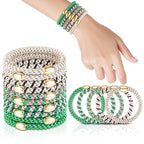 Hair Ties No Damage - 10PCS Ponytail Holders - Elastic Hair Ties for Thick Hair - Braided Hair Bands for Women Girls's Hair - Green